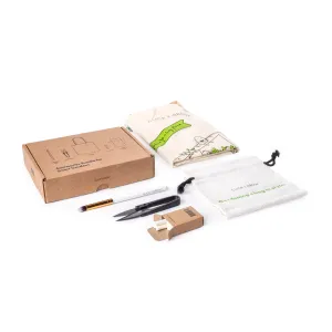 Click & Grow-trädgårdstillbehörssats med pollineringsborste, sax, vekar och förvaringspåsar