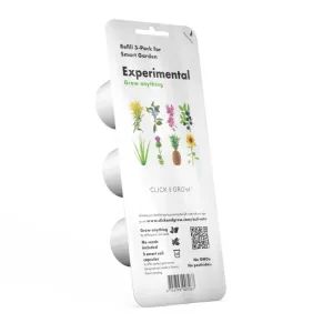 Click & Grow Smart Garden Refill 3-pack-förpackning med 3 smarta jordkapslar och Grow anything-text