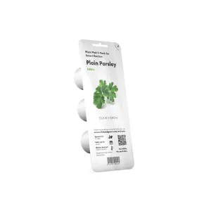 Click & Grow Smart Garden Refill 3-pack för vanlig persilja, med persiljemotiv på vit förpackning