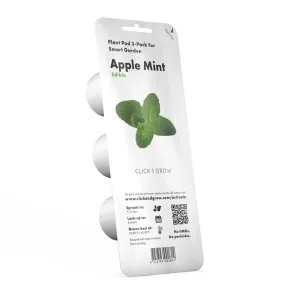 Click & Grow Apple Mint Smart Garden -kasvikapseli, 3 kpl, valkoisessa vähittäismyyntipakkauksessa, jossa on mintunlehden kuva