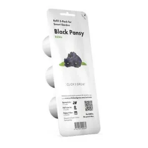 Click & Grow svart pensé Smart Garden-påfyllning i 3-packsförpackning med tre plantkapslar