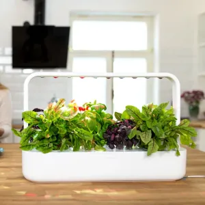 Jardin d’intérieur de comptoir Click & Grow Smart Garden 9 avec éclairage LED et légumes à feuilles
