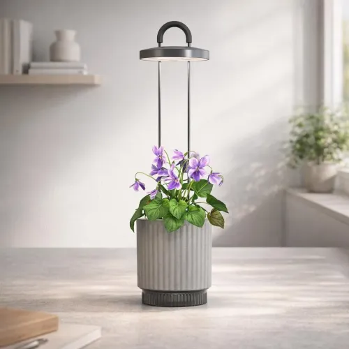 Click and Grow hydroVase – Selbstbewässernde Vase mit LED-Beleuchtung - Grau