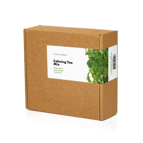 Click & Grow refillförpackning med plantkapslar för lugnande teblandning med pepparmynta, citronmeliss och helig basilika