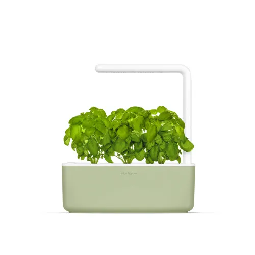 Click & Grow Smart Garden 3 jardin d’herbes aromatiques de comptoir avec plantes à feuillage et éclairage LED supérieur